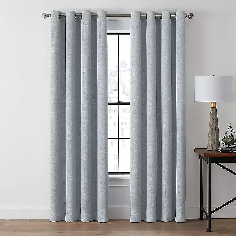 Brookstone Zadie Blackout Curtain with Grommets in Arctic Blue